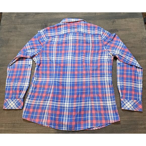 Duluth Trading Co Flannel Shirt Womens Size Large Plaid Vented Outdoor Button Up - Picture 2 of 5